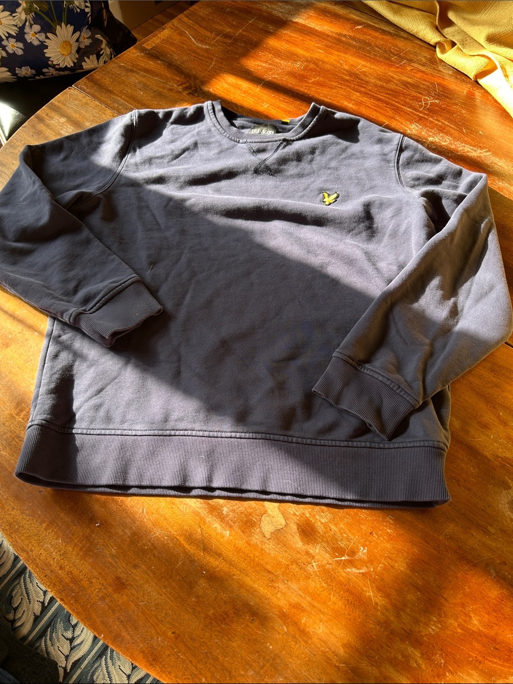 Lyle & Scott Navy Sweatshirt with Yellow Eagle Logo